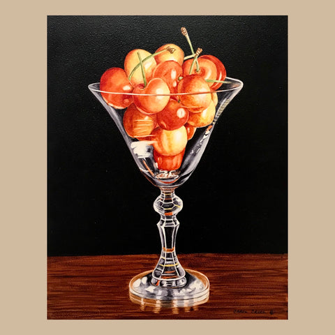 Cherries in Stem Glass